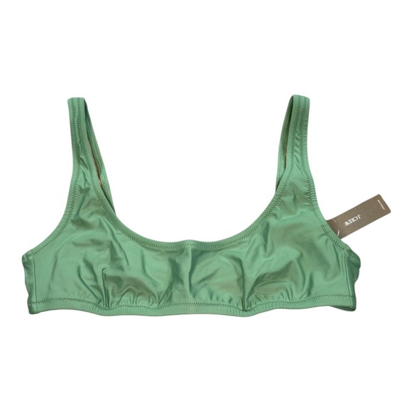 J. Crew Other - J.Crew Scoop‎ Neck Bikini Top New Green Swimsuit Beach Pool Summer Size Large